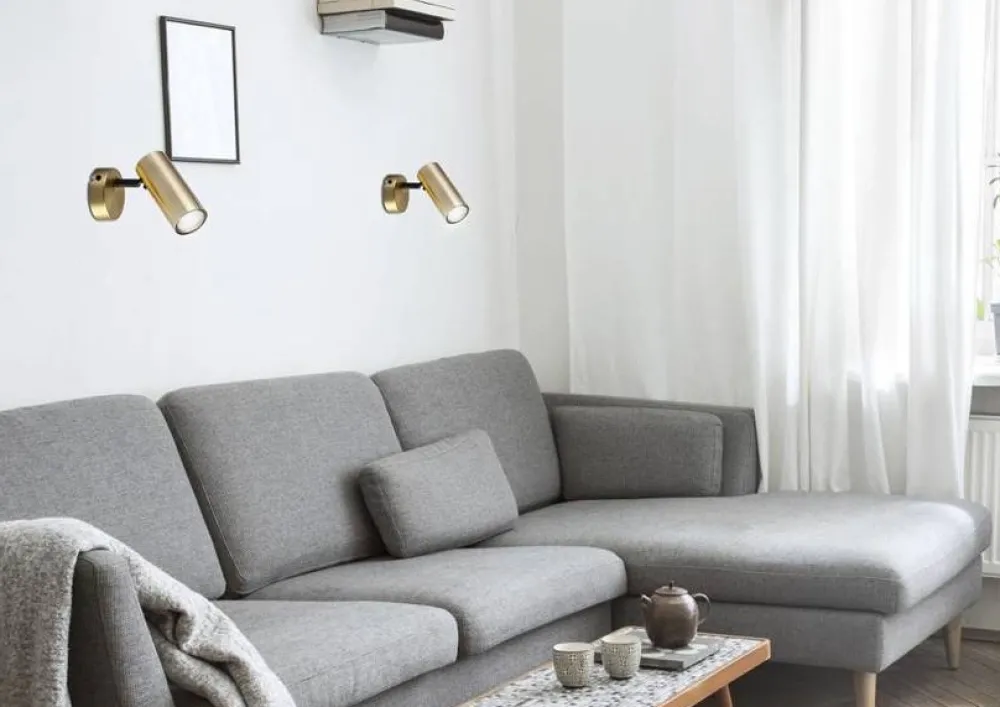 Oświetlenie Przedpokoju|Oświetlenie Jadalni>Candellux Lighting Kinkiet mosiądz ruchomy metalowy spot Colly