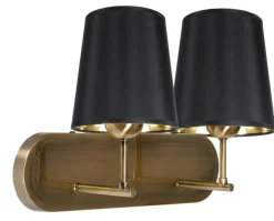 Oświetlenie Przedpokoju|Oświetlenie Sypialni>Candellux Lighting Kinkiet podwójny czarny patynowy Milonga