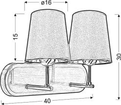 Oświetlenie Przedpokoju|Oświetlenie Sypialni></noscript>Candellux Lighting Kinkiet podwójny czarny patynowy Milonga