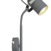 Oświetlenie Pokoju Dziecięcego|Oświetlenie Przedpokoju>Candellux Lighting Kinkiet 1xE14 szara 40cm GRAY