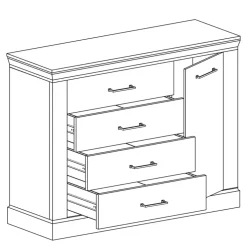 Zestawy Mebli Do Sypialni|Komody></noscript>JARSTOL Klasyczna komoda z szufladami ADRE
