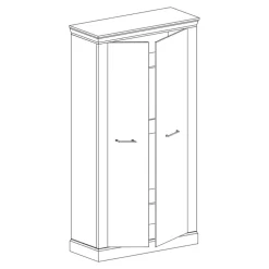 Zestawy Mebli Do Sypialni|Szafy Dwudrzwiowe></noscript>JARSTOL Klasyczna szafa z drążkiem na wieszaki ADRE