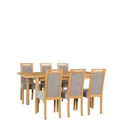 Krzesła Drewniane|Krzesła></noscript>DREWMIX Klasyczne drewniane krzesło tapicerowane do jadalni GROTTO