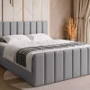 Łóżka Szare|Łóżka Nowoczesne>BROMARKT Łóżko 180 x 200 cm do sypialni kontynentalne z pojemnikiem DENVER DUO szare