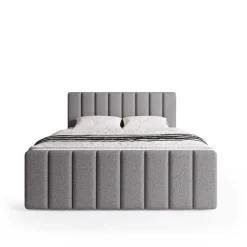 Łóżka Szare|Łóżka Nowoczesne></noscript>BROMARKT Łóżko 180 x 200 cm do sypialni kontynentalne z pojemnikiem DENVER DUO szare