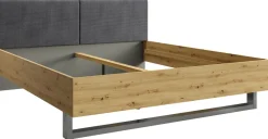 Łóżka Na Nóżkach|Łóżka Z Zagłówkiem>MEBLOSIEK Łóżko do sypialni dwuosobowe 160x200 RUSTICA tapicerowany zagłówek