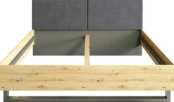 Łóżka Na Nóżkach|Łóżka Z Zagłówkiem></noscript>MEBLOSIEK Łóżko do sypialni dwuosobowe 160x200 RUSTICA tapicerowany zagłówek