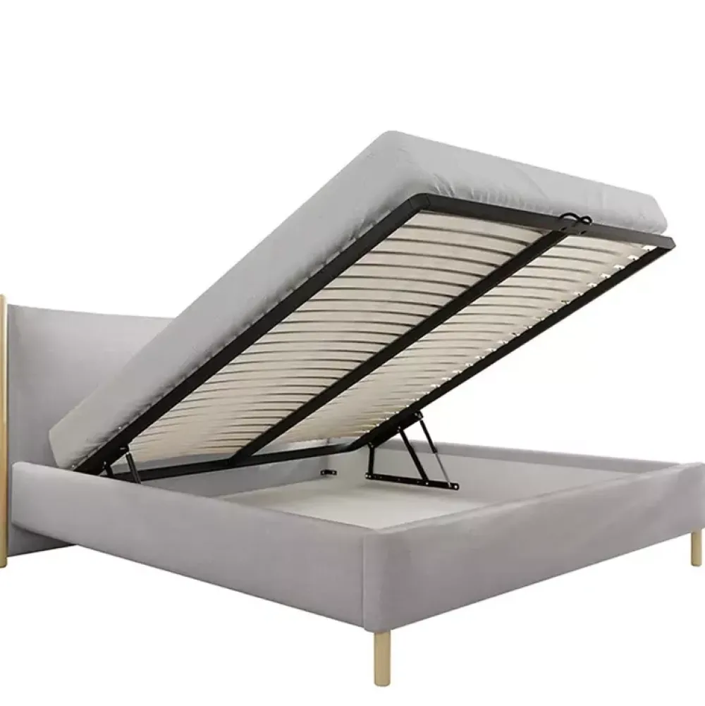 Łóżka Na Nóżkach|Łóżka Szare>COMFORTEO Łóżko do sypialni w stylu skandynawskim 180x200 NATURE