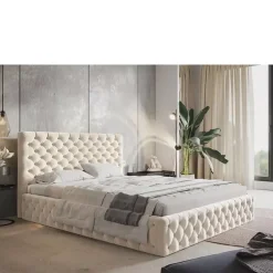 Łóżka Młodzieżowe|Łóżka Z Zagłówkiem></noscript>Riban Łóżko do sypialni 140x200 cm INTON glamour