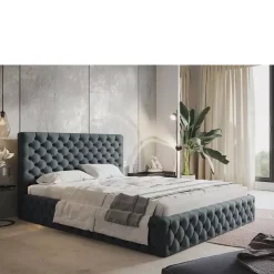 Łóżka Młodzieżowe|Łóżka Z Zagłówkiem></noscript>Riban Łóżko do sypialni 140x200 cm INTON glamour