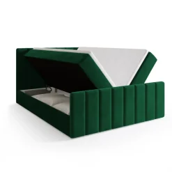 Łóżka Małżeńskie|Łóżka Ze Stelażem>BROMARKT Łóżko do sypialni 160x200 cm kontynentalne z pojemnikiem DENVER DUO zielone