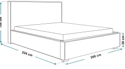 Łóżka Z Zagłówkiem|Łóżka Z Pojemnikiem></noscript>Riban Łóżko do sypialni 180x200 cm KRAM