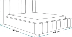 Łóżka Młodzieżowe|Łóżka Dziecięce></noscript>Riban Łóżko do sypialni 90x200 cm SENDY