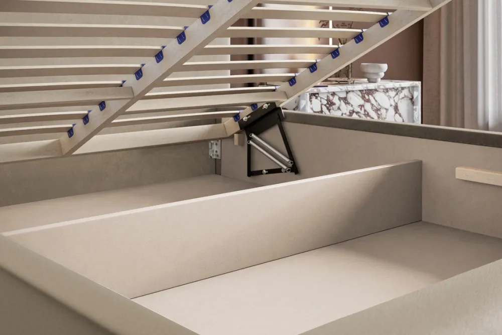 Łóżka Młodzieżowe|Łóżka Z Zagłówkiem>Riban Łóżko do sypialni 140x200 cm z pojemnikiem SENSO