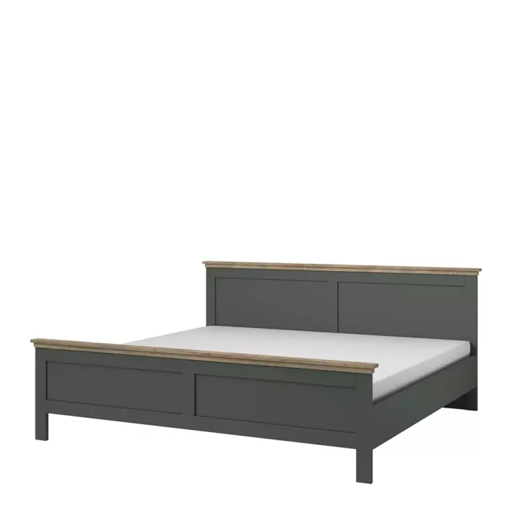 Łóżka Na Nóżkach|Łóżka Z Zagłówkiem>Helvetia Łóżko do sypialni 180x200 IVORIA butelkowa zieleń