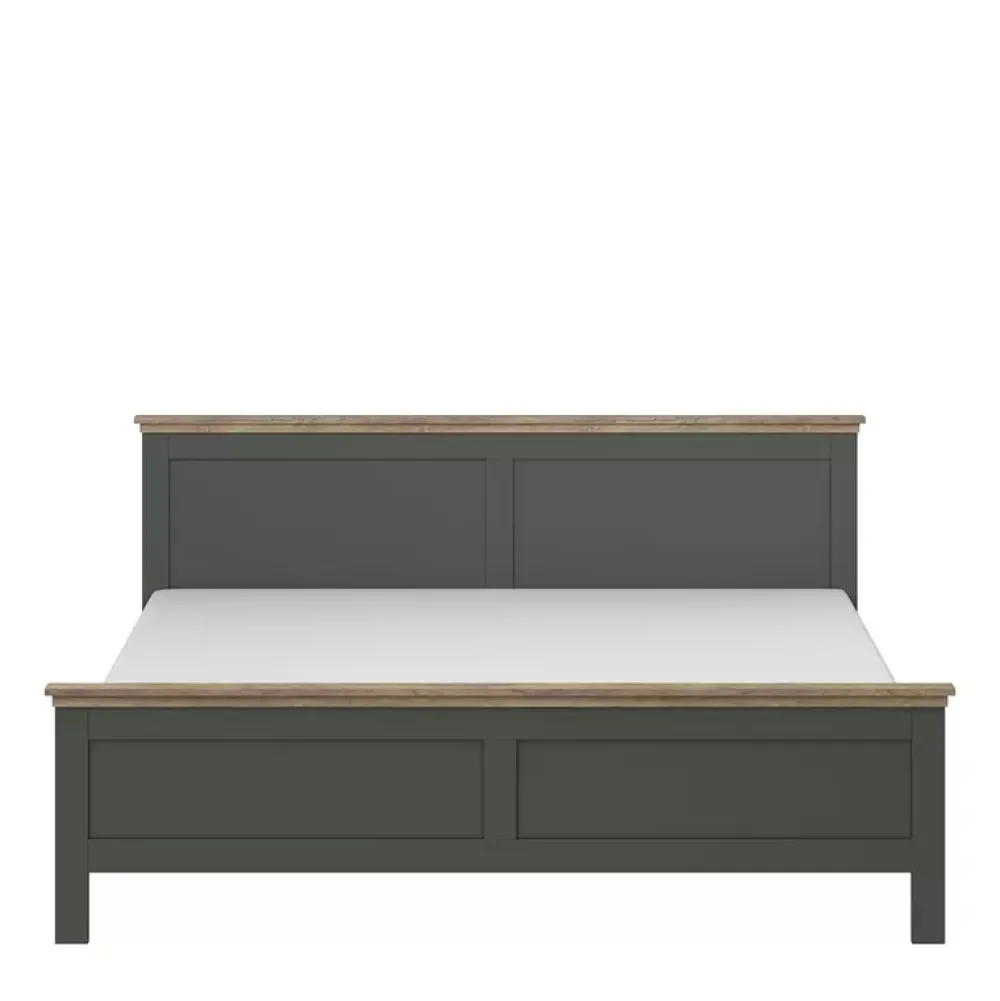 Łóżka Na Nóżkach|Łóżka Z Zagłówkiem>Helvetia Łóżko do sypialni 180x200 IVORIA butelkowa zieleń