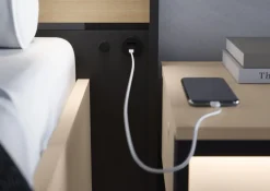 Łóżka Młodzieżowe|Łóżka Małżeńskie></noscript>lenart. Łóżko do sypialni 160x200 z pojemnikiem beżowe z oświetleniem ENNA