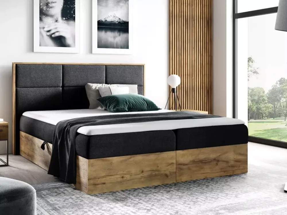 Łóżka Młodzieżowe|Łóżka Z Zagłówkiem>Gruszka Łóżko do sypialni 140x200 z pojemnikiem VALENCE