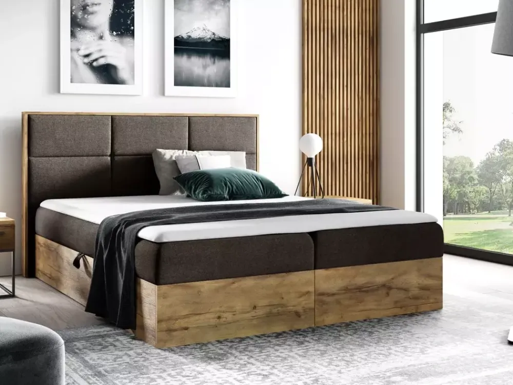 Łóżka Młodzieżowe|Łóżka Z Zagłówkiem>Gruszka Łóżko do sypialni 140x200 z pojemnikiem VALENCE