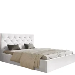 Łóżka Z Zagłówkiem|Łóżka Z Pojemnikiem>Riban Łóżko dwuosobowe 180x200 cm białe TESAR