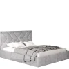 Łóżka Młodzieżowe|Łóżka Z Zagłówkiem>Riban Łóżko dwuosobowe 160x200 cm szare BATOR
