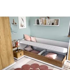 Meble Dla Dzieci|Meble Młodzieżowe></noscript>lenart. Łóżko dziecięce z materacem i pojemnikiem 90x200 cm SIMI