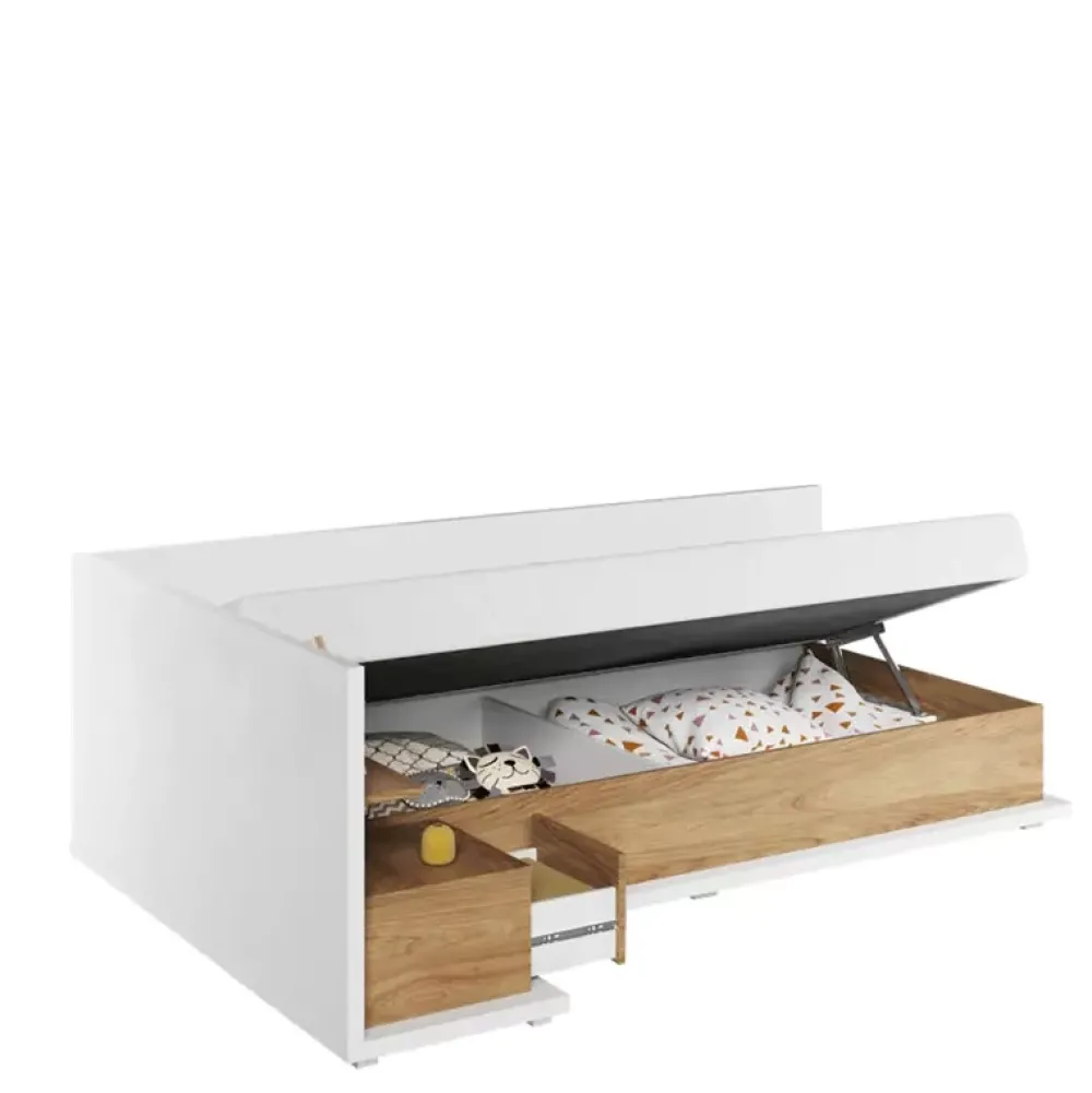 Meble Dla Dzieci|Łóżka Młodzieżowe>lenart. Łóżko dziecięce z materacem i pojemnikiem 90x200 cm SIMI