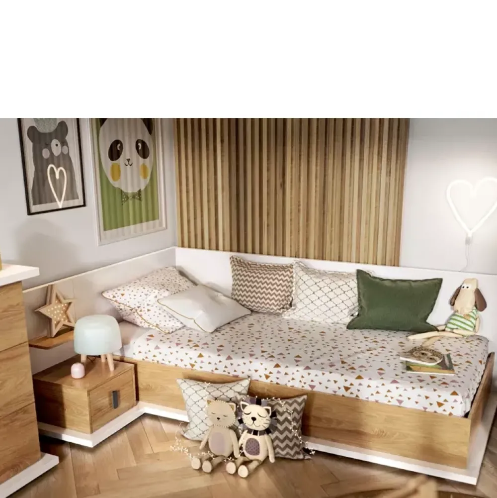 Meble Dla Dzieci|Łóżka Młodzieżowe>lenart. Łóżko dziecięce z materacem i pojemnikiem 90x200 cm SIMI