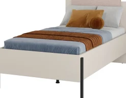 Łóżka Dziecięce|Łóżka Ze Stelażem>Helvetia Łóżko jednoosobowe 100x200 cm z pojemnikiem do sypialni kaszmir JUKON