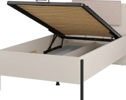 Łóżka Dziecięce|Łóżka Ze Stelażem>Helvetia Łóżko jednoosobowe 100x200 cm z pojemnikiem do sypialni kaszmir JUKON