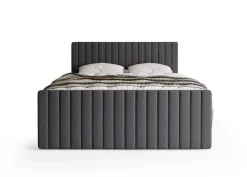 Meble Młodzieżowe|Łóżka Młodzieżowe></noscript>BROMARKT Łóżko kontynentalne DREAM DUO 140x200 cm z pojemnikiem na pościel szare