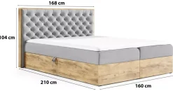 Łóżka Małżeńskie|Łóżka Z Zagłówkiem></noscript>Gruszka Łóżko kontynentalne małżeńskie 160x200 VALKY