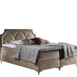 Łóżka Na Nóżkach|Łóżka Z Pojemnikiem>Gruszka Łóżko Kontynentalne 160x200 beż CYPRIAN