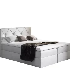 Łóżka Młodzieżowe|Łóżka Z Zagłówkiem>Gruszka Łóżko Kontynentalne 140x200 białe COLIN