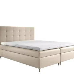 Łóżka Na Nóżkach|Łóżka Z Pojemnikiem>Gruszka Łóżko Kontynentalne 200x200 białe DALWIN