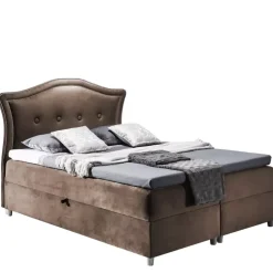 Łóżka Na Nóżkach|Łóżka Z Zagłówkiem>Gruszka Łóżko kontynentalne 200x200 błękitne BRUNO