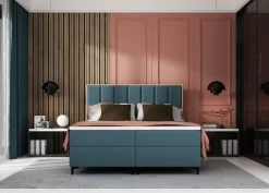 Łóżka Na Nóżkach|Łóżka Z Zagłówkiem>Laaph Studio Łóżko kontynentalne 180x200 CEBU