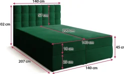 Meble Młodzieżowe|Łóżka Młodzieżowe></noscript>BROMARKT Łóżko kontynentalne 140x200 cm DETROIT pojemnik na pościel
