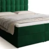 Łóżka Małżeńskie|Łóżka Ze Stelażem>BROMARKT Łóżko kontynentalne 160x200 cm z pojemnikiem DETROIT zieleń