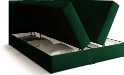 Łóżka Małżeńskie|Łóżka Ze Stelażem>BROMARKT Łóżko kontynentalne 160x200 cm z pojemnikiem DETROIT zieleń