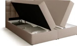 Łóżka Małżeńskie|Łóżka Ze Stelażem>BROMARKT Łóżko kontynentalne 160x200 cm z pojemnikiem DETROIT beżowe