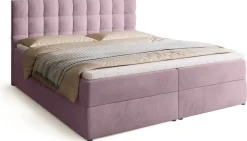 Łóżka Małżeńskie|Łóżka Ze Stelażem>BROMARKT Łóżko kontynentalne 180x200 cm z pojemnikiem DETROIT pudrowy róż