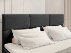 Łóżka Małżeńskie|Łóżka Ze Stelażem></noscript>BROMARKT Łóżko kontynentalne 180x200 cm z pojemnikiem na pościel BOSTON czarne