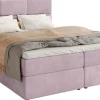 Meble Młodzieżowe|Łóżka Młodzieżowe>BROMARKT Łóżko kontynentalne 140x200 cm z pojemnikiem na pościel BOSTON pudrowy róź