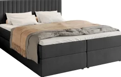 Łóżka Małżeńskie|Łóżka Ze Stelażem>BROMARKT Łóżko kontynentalne 180x200 cm z pojemnikiem DREAM czarne