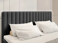 Łóżka Małżeńskie|Łóżka Ze Stelażem></noscript>BROMARKT Łóżko kontynentalne 180x200 cm z pojemnikiem DREAM czarne