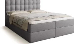 Łóżka Małżeńskie|Łóżka Ze Stelażem>BROMARKT Łóżko kontynentalne 160x200 cm z pojemnikiem DETROIT szare