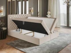 Łóżka Ze Stelażem|Łóżka Z Zagłówkiem>Riban Łóżko kontynentalne 160x200 cm z pojemnikiem na pościel BROLY