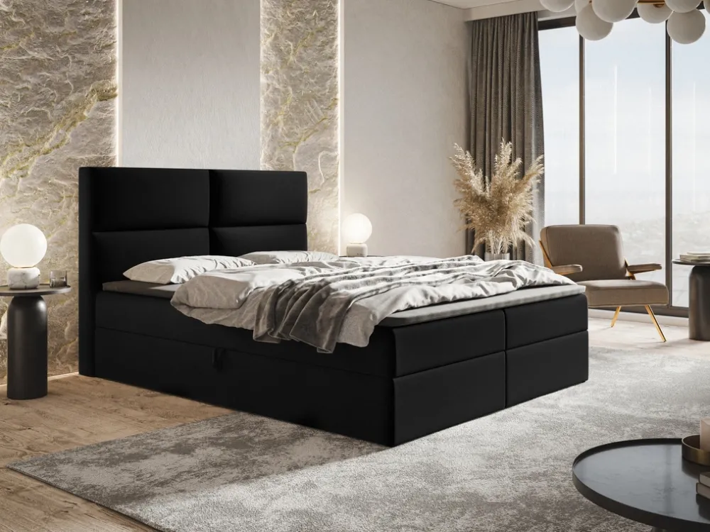 Łóżka Małżeńskie|Łóżka Ze Stelażem>Riban Łóżko kontynentalne 160x200 cm z pojemnikiem GEND nowoczesne