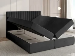 Łóżka Małżeńskie|Łóżka Ze Stelażem>BROMARKT Łóżko kontynentalne 160x200 cm z pojemnikiem DREAM czarne